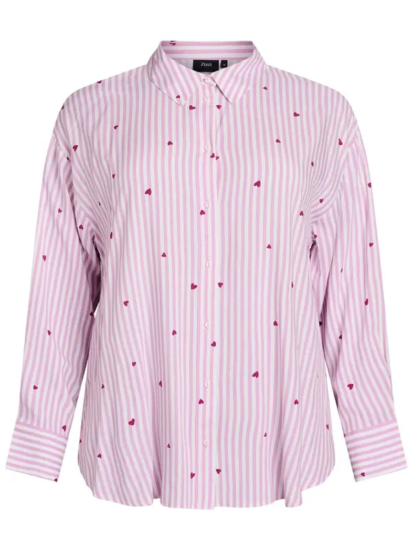 Zizzi Zizzi Majica za spanje  mauve / bela