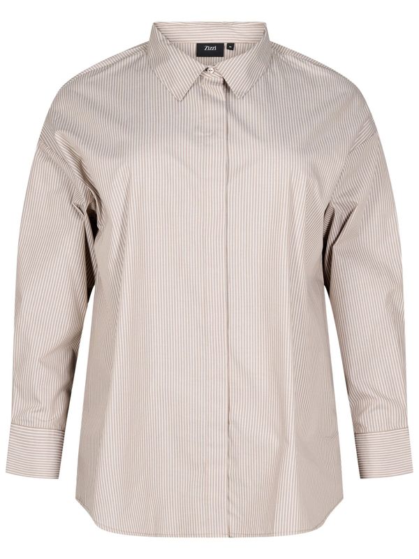 Zizzi Zizzi Majice za k noši 'VLAILA'  bež / bela