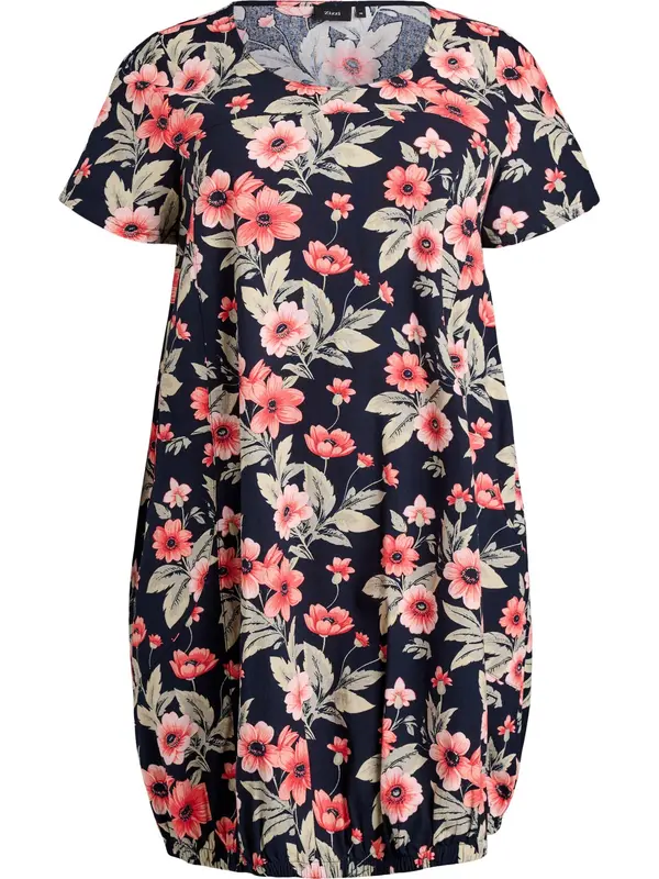 Zizzi Zizzi Obleka 'Jeasy'  marine / pastelno zelena / losos