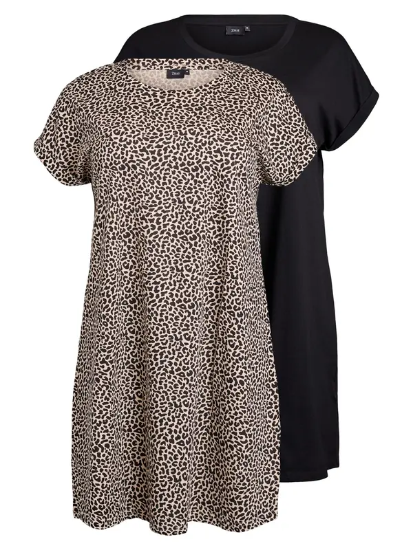 Zizzi Zizzi Obleka 'Mbrynn'  kapučino / črna