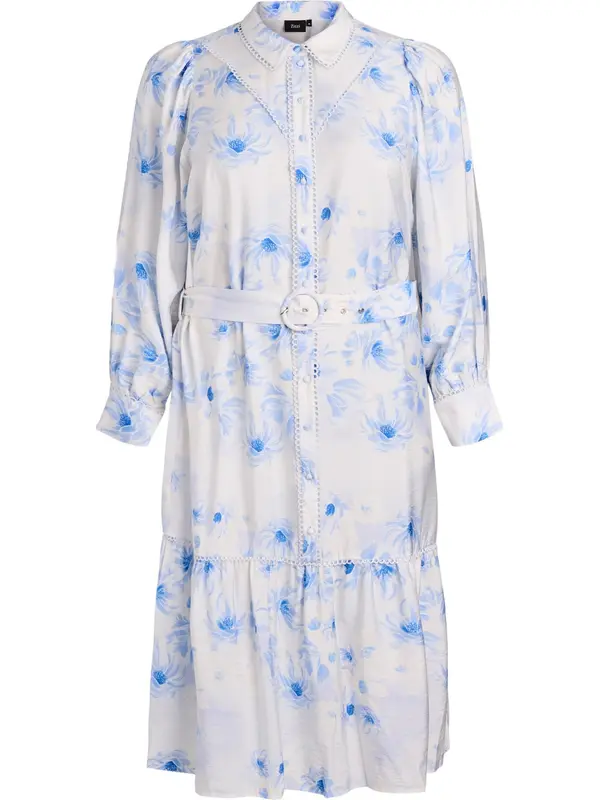 Zizzi Zizzi Obleka 'MIRIS'  modra / bela
