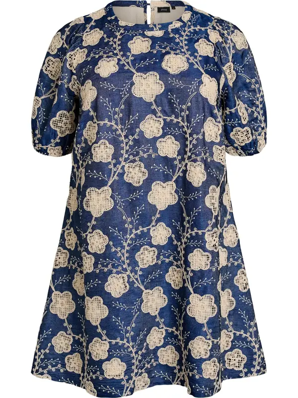Zizzi Zizzi Obleka 'Mlaniva'  modra / off-bela