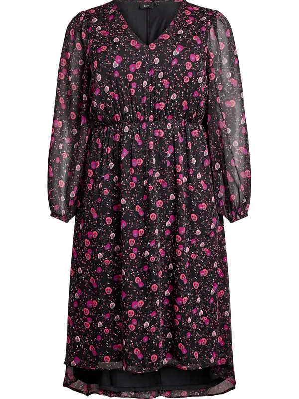 Zizzi Zizzi Obleka 'Mpaula'  roza / črna