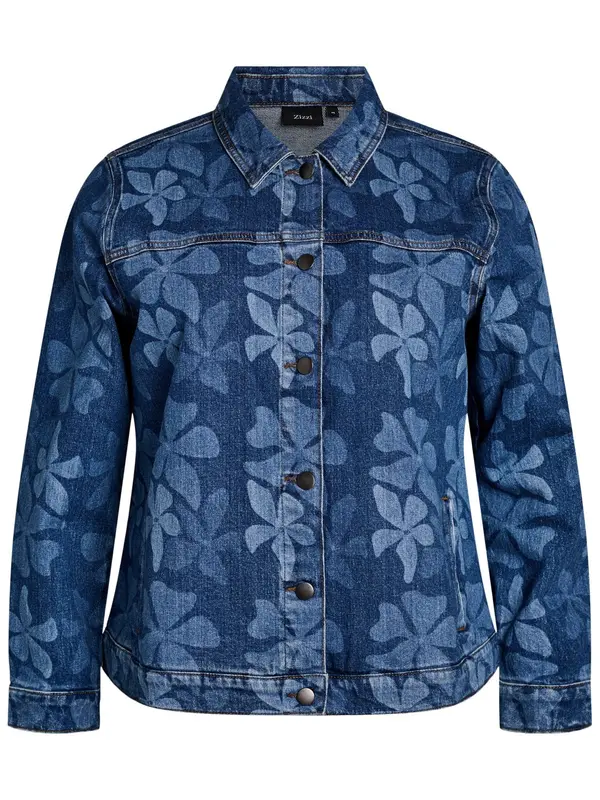 Zizzi Zizzi Prehodna jakna 'JSimone'  moder denim / temno modra