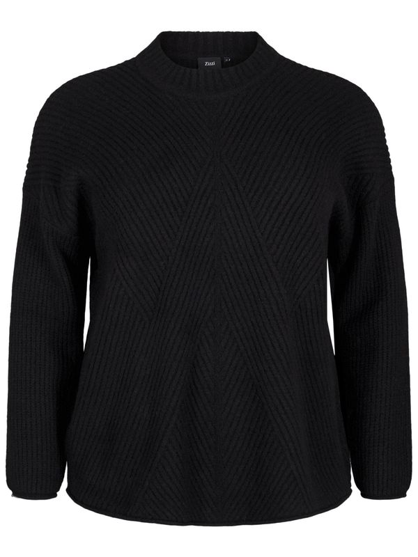 Zizzi Zizzi Pulover 'CACOMFY'  črna