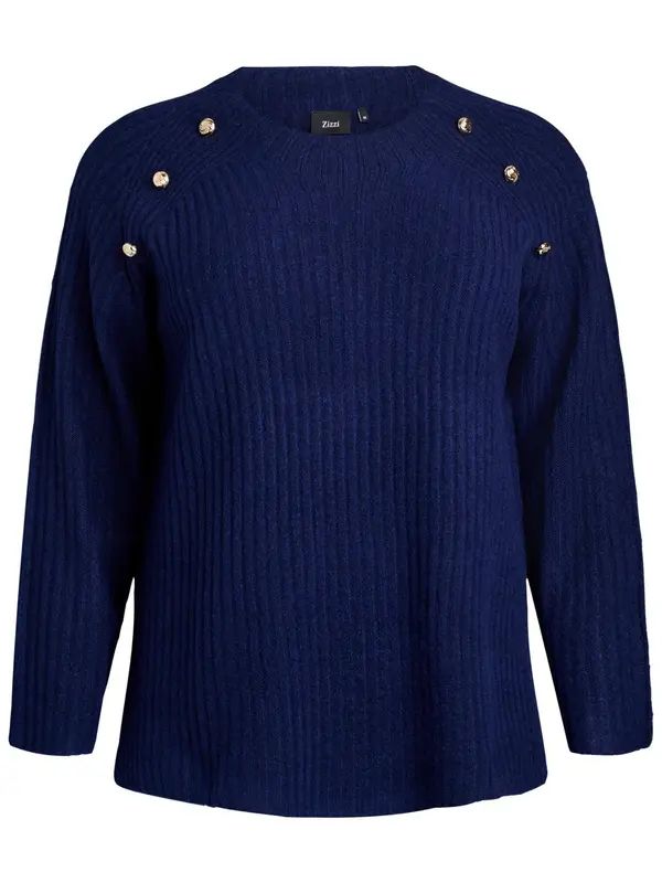 Zizzi Zizzi Pulover 'Cacomfy'  modra