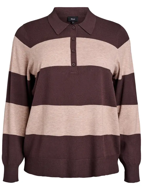 Zizzi Zizzi Pulover 'Caella'  temno liila / roza
