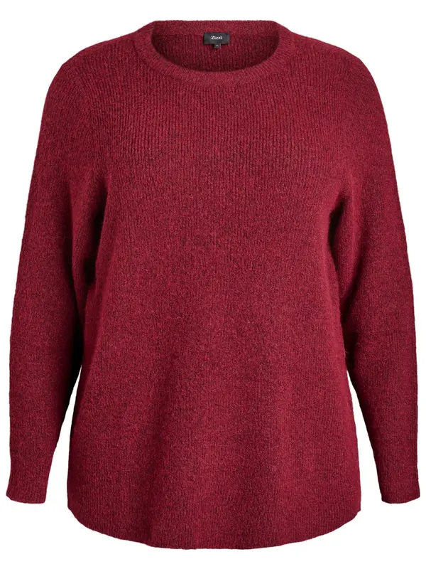 Zizzi Zizzi Pulover 'Cavilma'  bordo