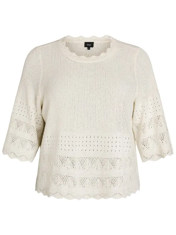 Zizzi Zizzi Pulover 'MFREYA'  off-bela