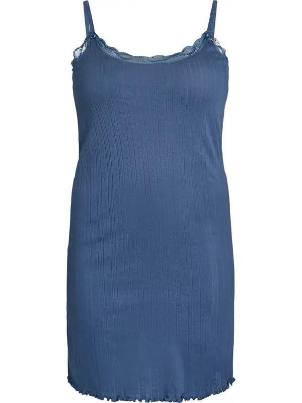 Zizzi Zizzi Spalna srajca 'MPOINTY'  modra