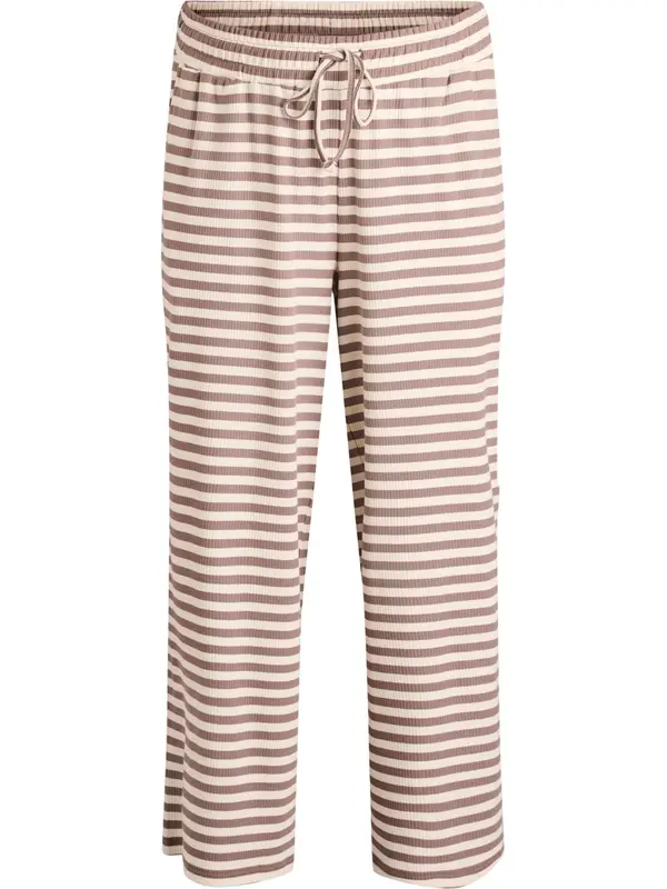 Zizzi Zizzi Spodnji del pižame 'Mellie'  temno siva / volneno bela