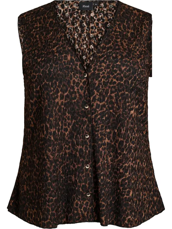 Zizzi Zizzi Top 'Vtalia'  rjava / temno rjava
