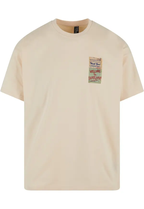 ZOO YORK ZOO YORK Majica 'ZM241-052-1'  bež / modra / pueblo / neonsko oranžna