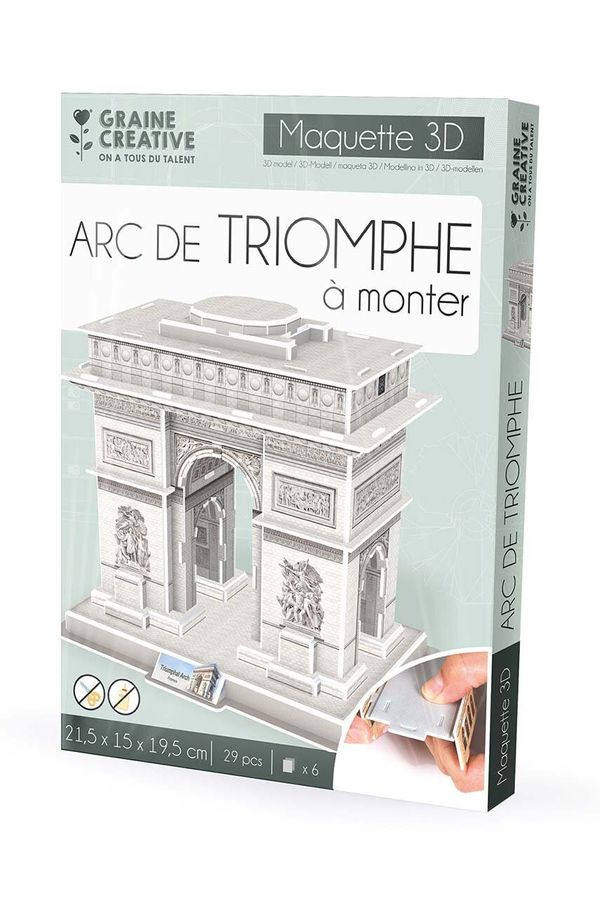 Graine Creative 3d sestavljanka Graine Creative Maquette Arc De Triomphe 54 elementy