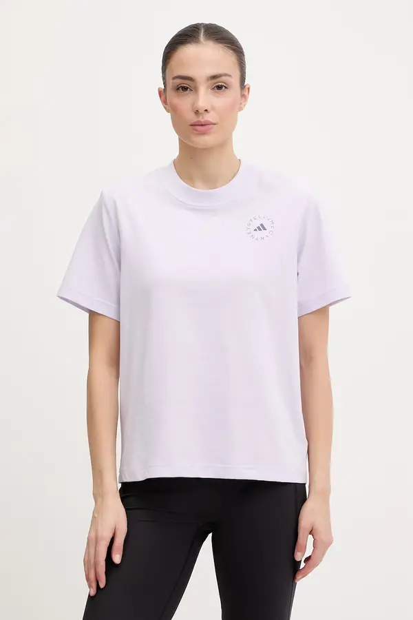adidas by Stella McCartney adidas by Stella McCartney trening kratka majica ženska iz bombaža
