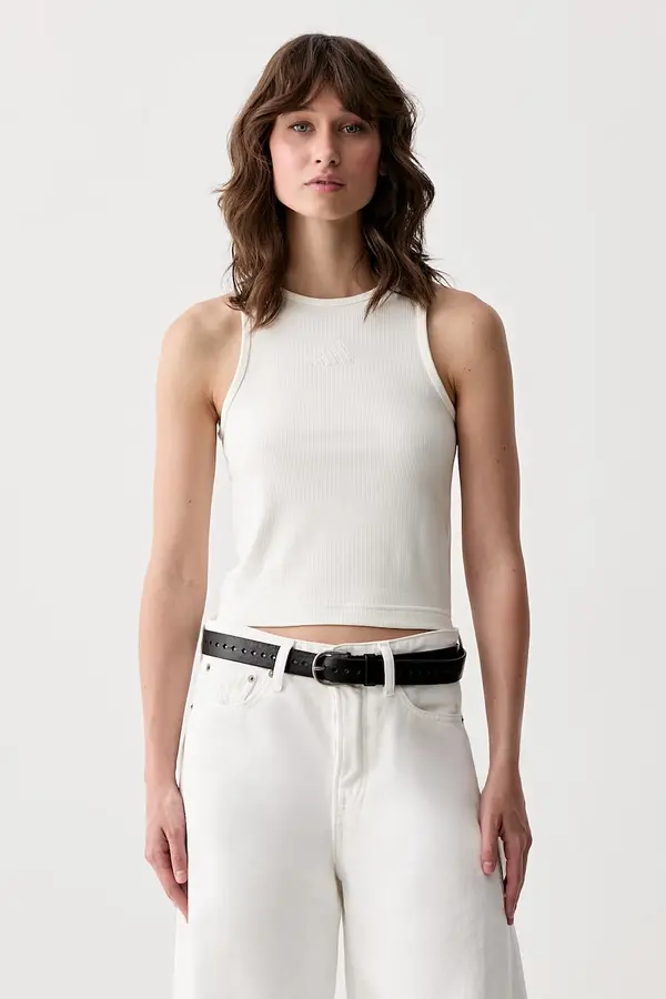 adidas adidas crop top ženski z bombažem