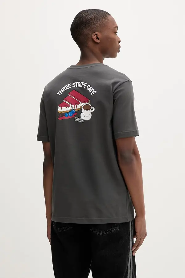 adidas Adidas kratka majica moška bombažna Coffee Cafe