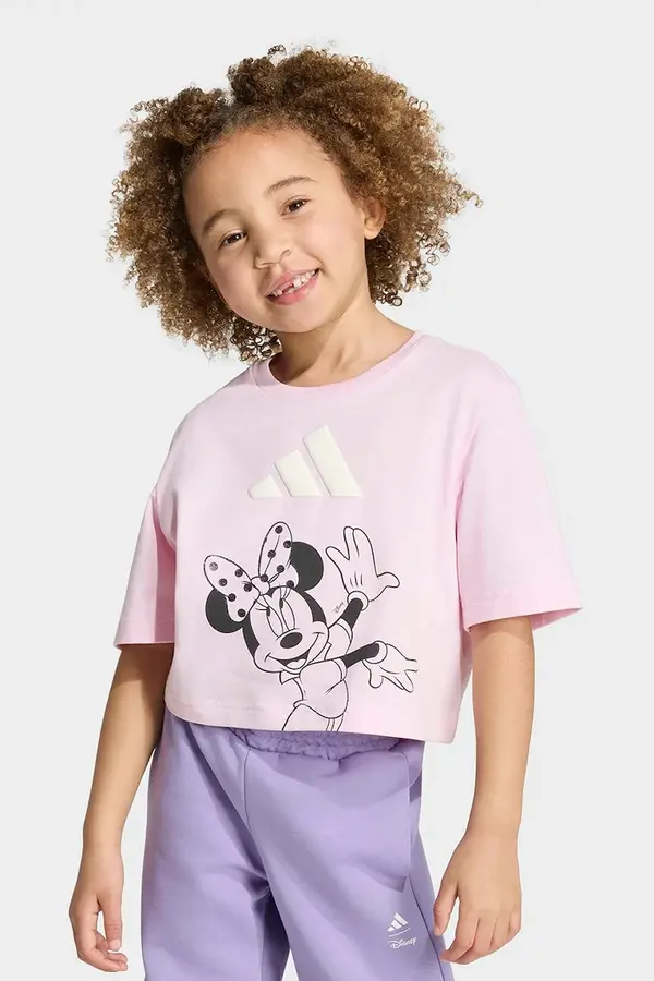 adidas adidas kratka majica otroška bombažna z elastanom DISNEY MINNIE MOUSE