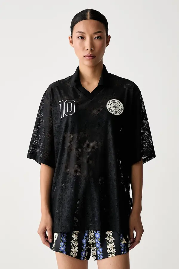 adidas adidas kratka majica ženska čipkasta x Farm Rio