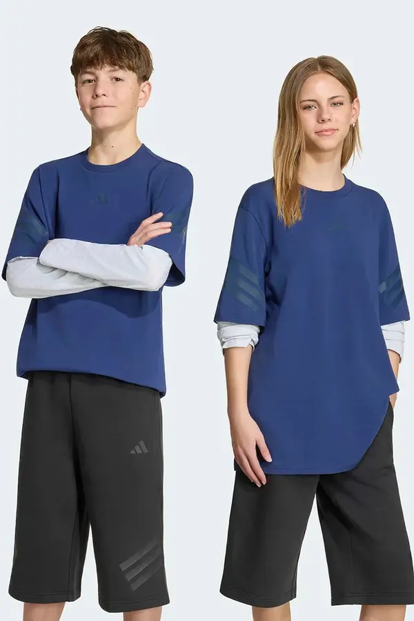 adidas adidas majica z dolgimi rokavi otroška bombažna z elastanom