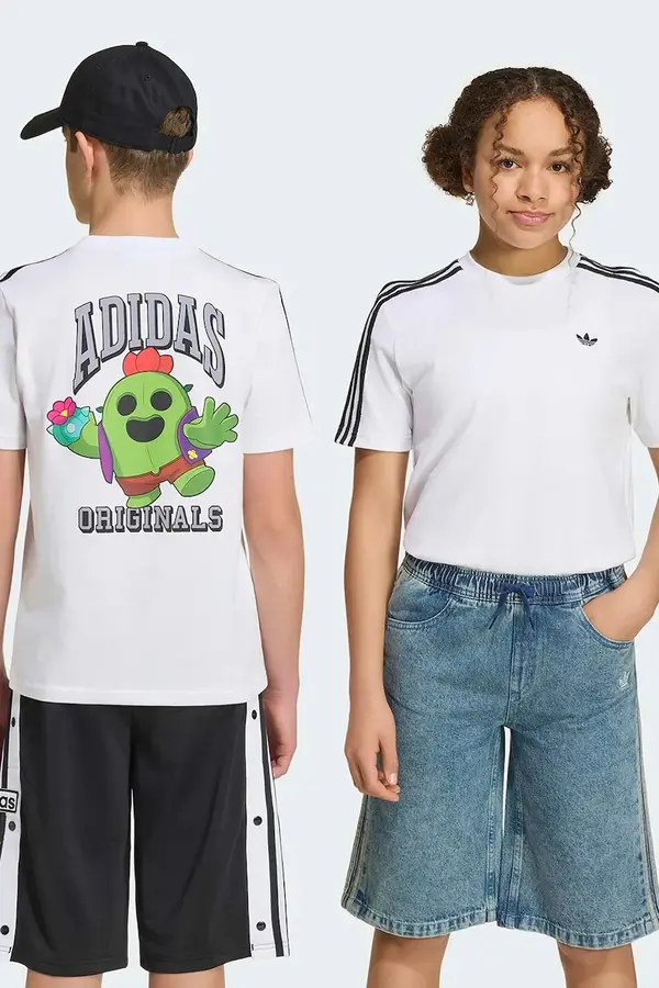 adidas Originals adidas Originals brezšivna kratka majica otroška bombažna