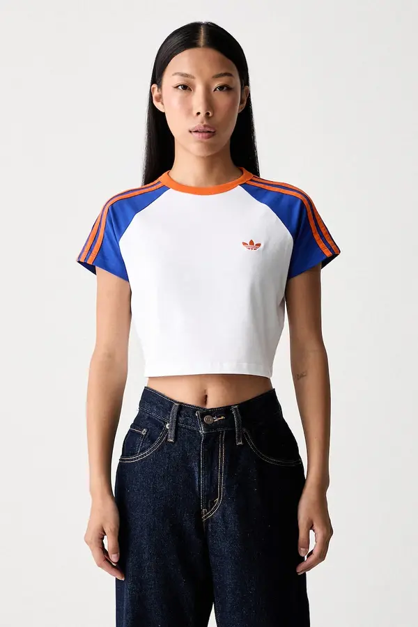 adidas Originals adidas Originals crop top ženski z bombažem