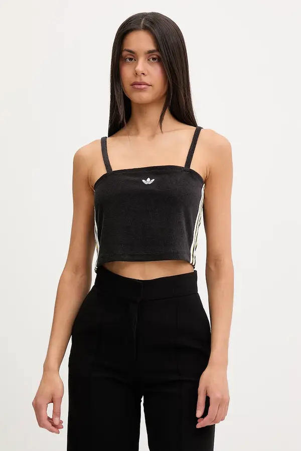 adidas Originals adidas Originals crop top ženski z bombažem