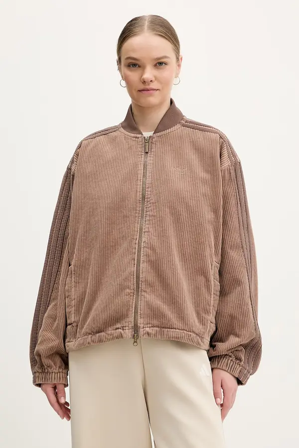 adidas Originals adidas Originals jakna ženska z rebrastim žametom
