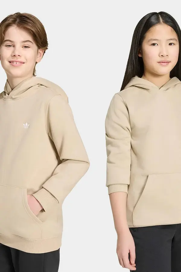 adidas Originals adidas Originals pulover s kapuco otroški z bombažem