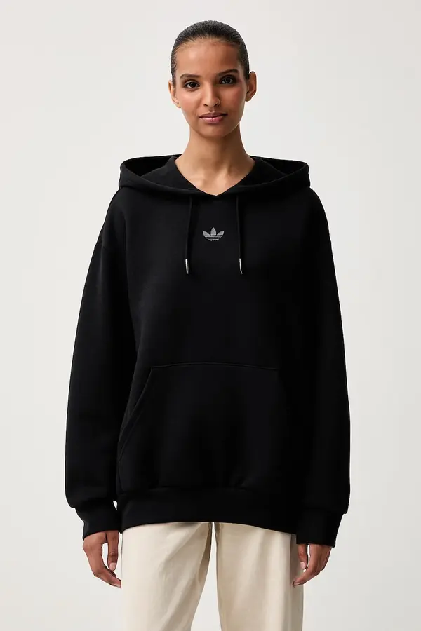 adidas Originals adidas Originals pulover s kapuco ženski z bombažem Spacer