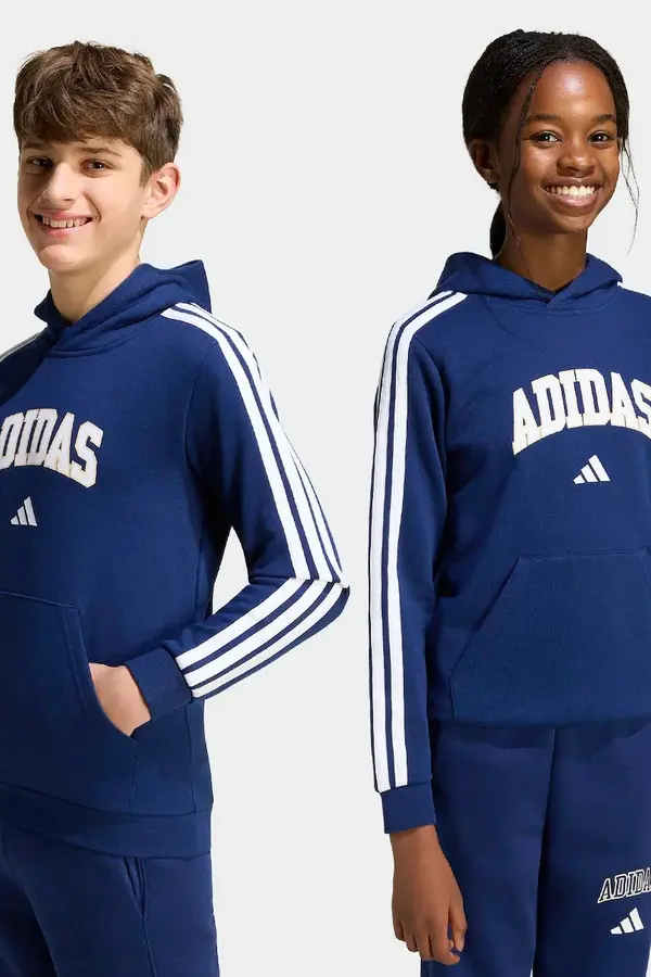 adidas adidas pulover s kapuco otroški z bombažem