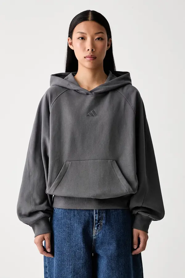 adidas adidas pulover s kapuco ženski bombažen