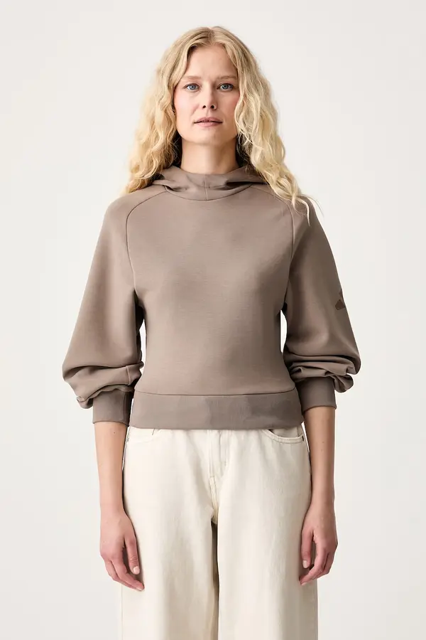 adidas adidas pulover s kapuco ženski z modalom Soft Lux