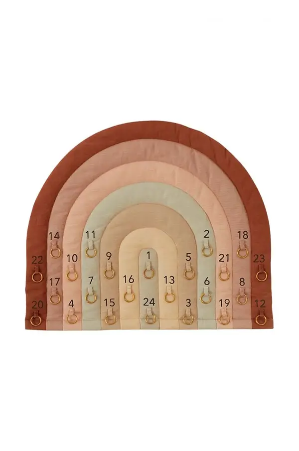 OYOY Adventni koledar za otroke OYOY Rainbow Christmas Calendar