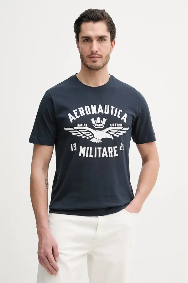 Aeronautica Militare Aeronautica Militare Bombažna kratka majica Aeronautica Militare