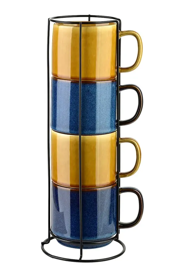 Affek Design Affek Design komplet lončkov s stojalom iz keramike 15 x 15 x 36 cm
