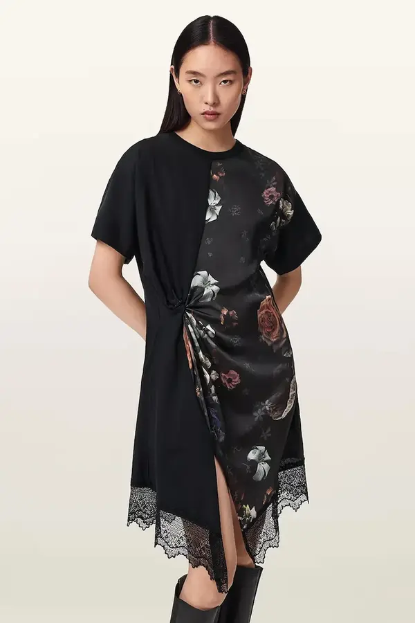 AllSaints AllSaints asimetrična obleka LANA LACE