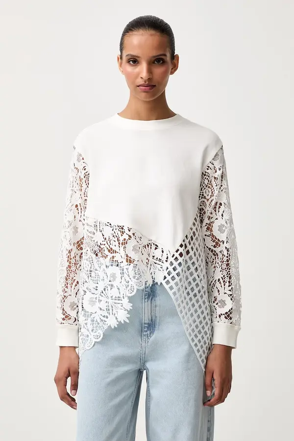 AllSaints AllSaints bluza ženska bombažna z elastanom MALORIE LS TOP