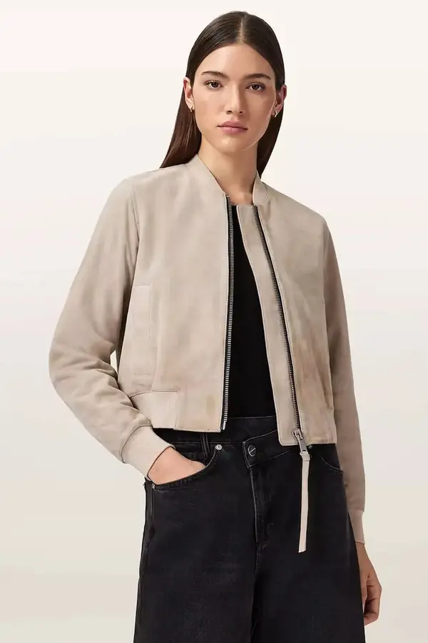 AllSaints AllSaints bomber jakna ženska semišasta ORTEN