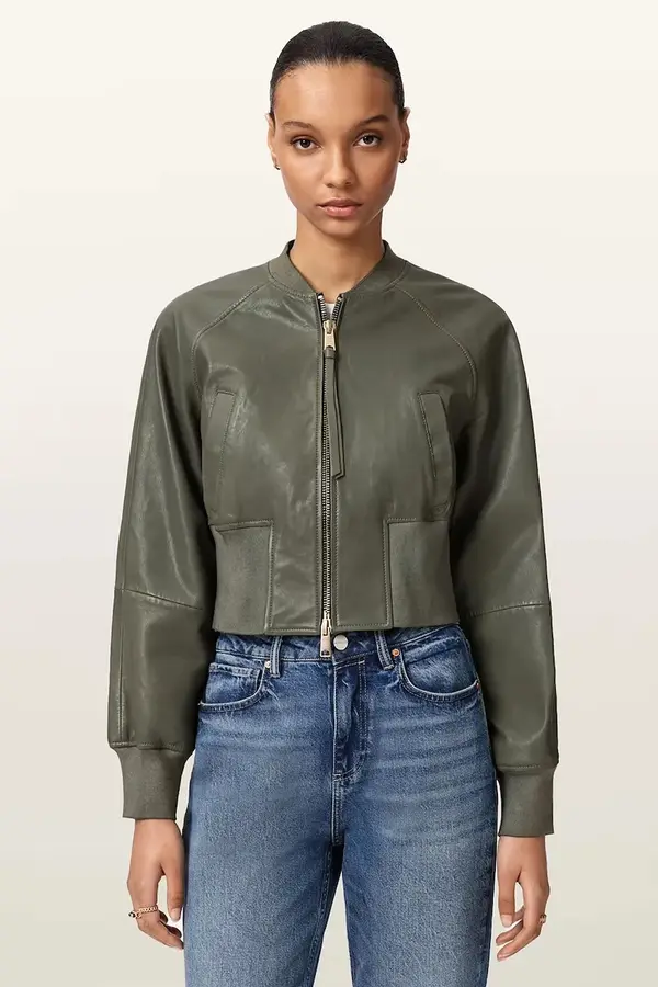 AllSaints AllSaints bomber jakna ženska usnjena SURI