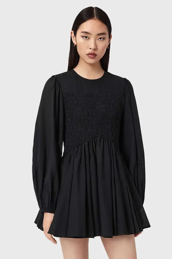 AllSaints AllSaints obleka A-kroja bombažna CHIA