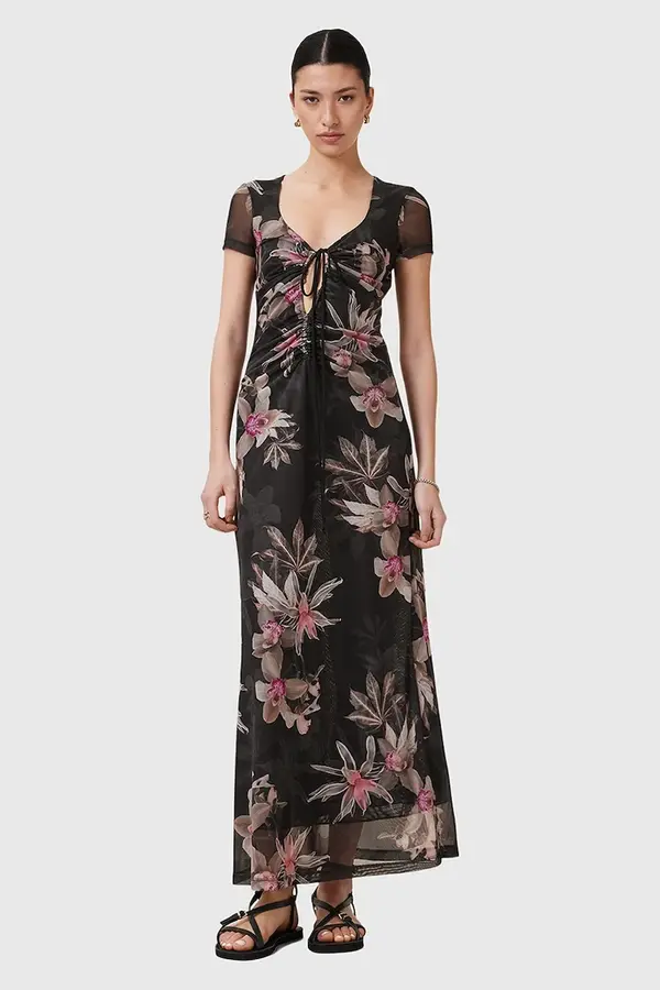 AllSaints AllSaints obleka A-kroja GABBY
