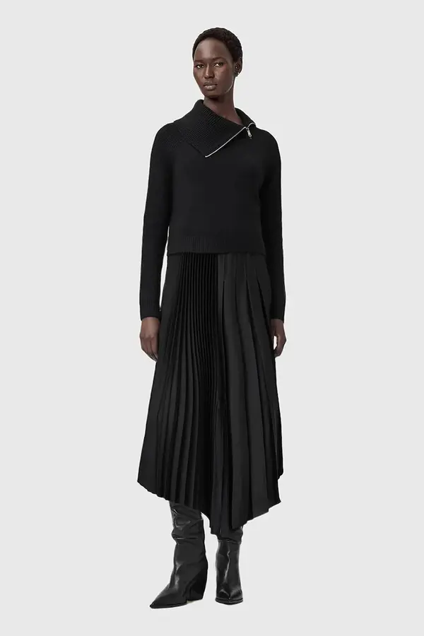 AllSaints AllSaints obleka s puloverjem z dodatkom volne