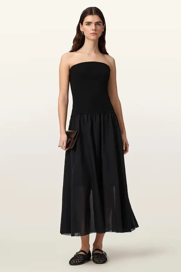 AllSaints AllSaints oprijeta obleka z viskozo TEGAN