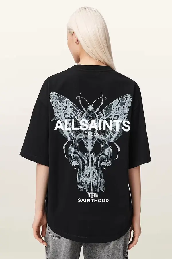 AllSaints AllSaints oversize kratka majica ženska bombažna HALIS