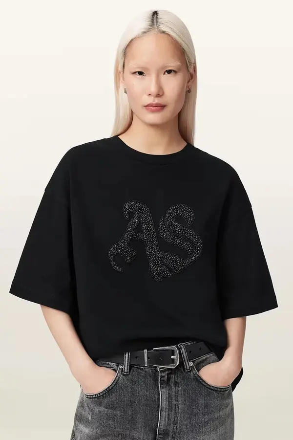 AllSaints AllSaints oversize kratka majica ženska bombažna ICON