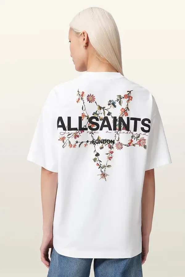 AllSaints AllSaints oversize kratka majica ženska bombažna PENTACLE