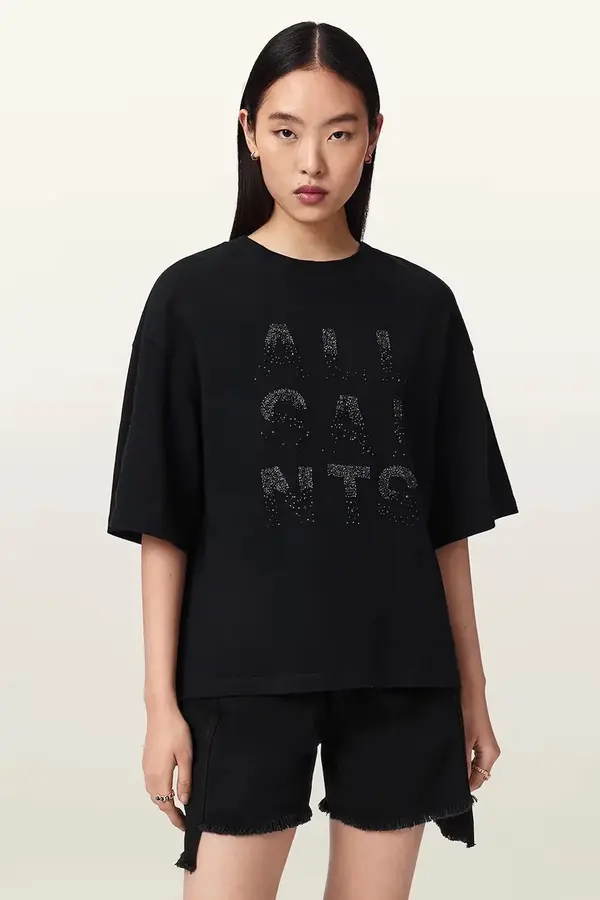AllSaints AllSaints oversize kratka majica ženska bombažna STACKS