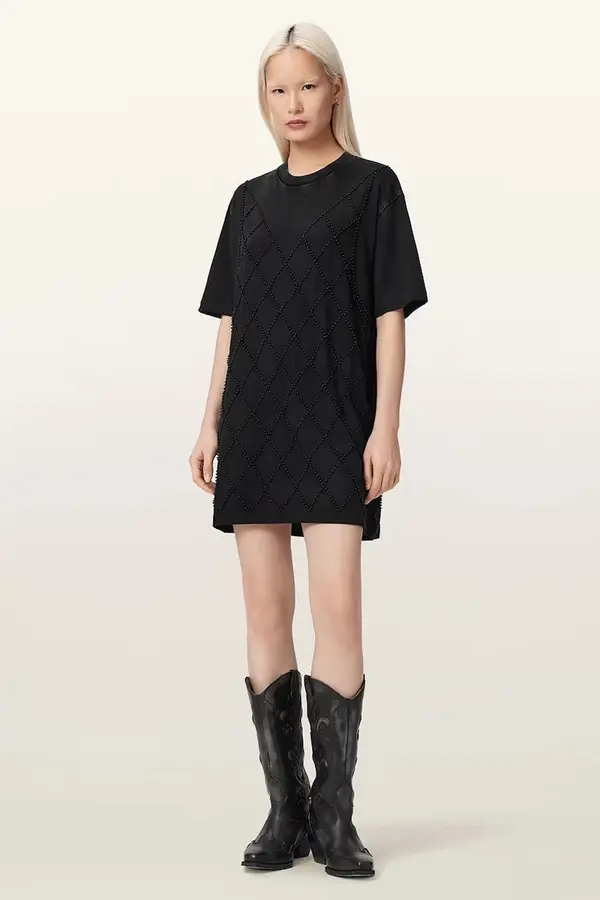 AllSaints AllSaints oversize obleka bombažna DARCY