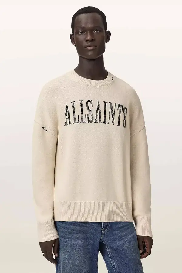 AllSaints AllSaints oversize pulover moški bombažen CROSSED